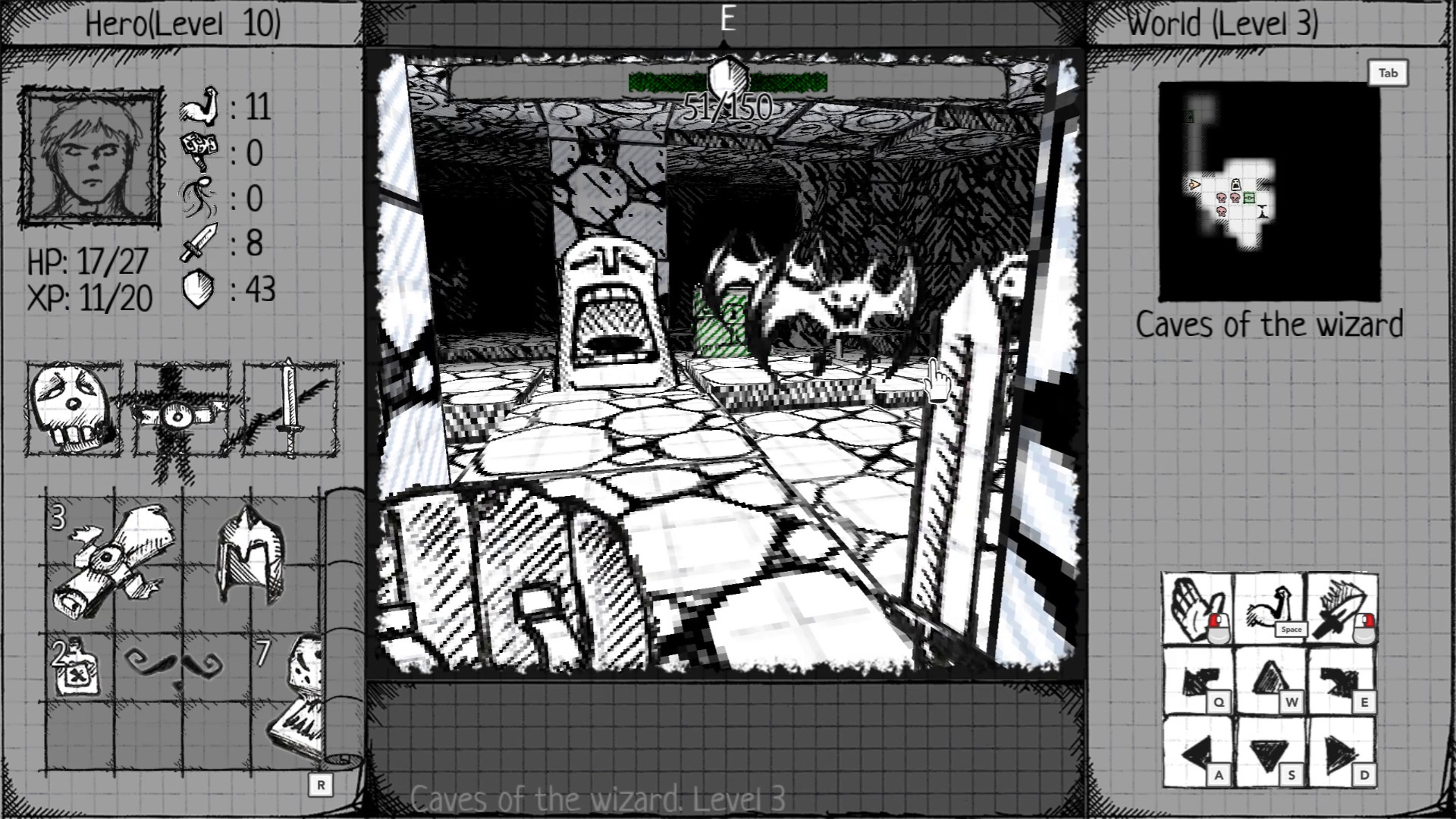 Drawngeon: Dungeons of Ink and Paper Steam CD Key, 1.39$