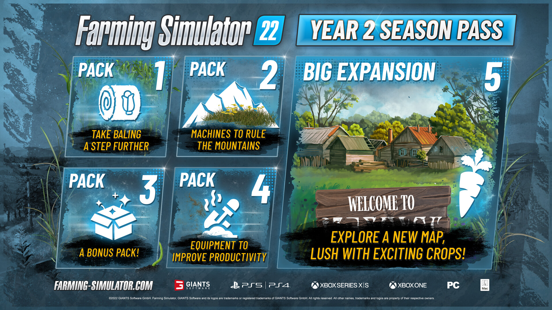 Farming Simulator 22 - Year 2 Season Pass DLC Steam CD Key, 26.24$