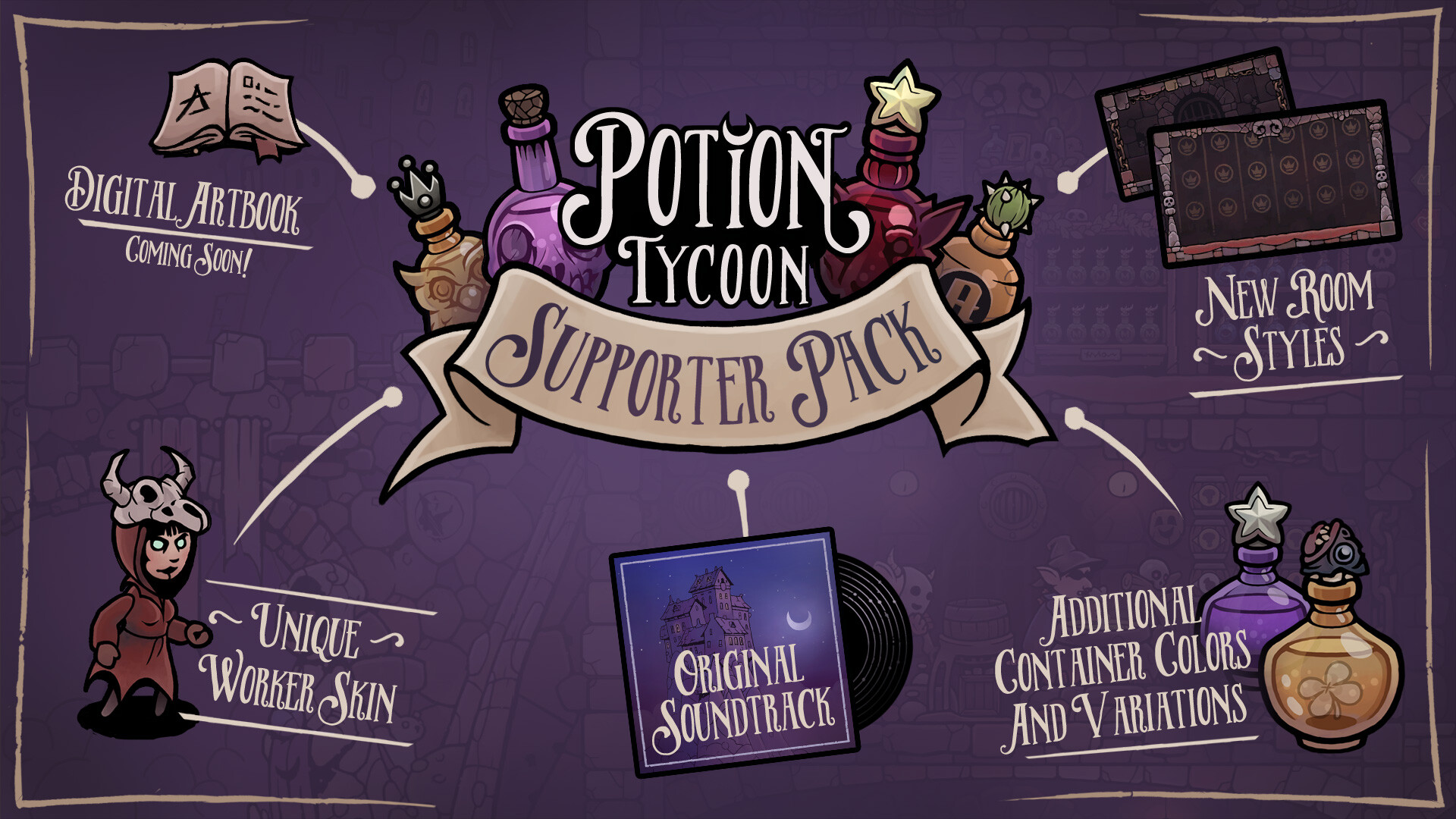 Potion Tycoon - Supporter Pack DLC Steam CD Key, 7.88$