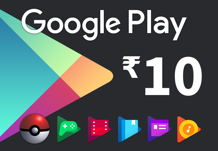 Google Play ₹10 IN Gift Card, 0.47$