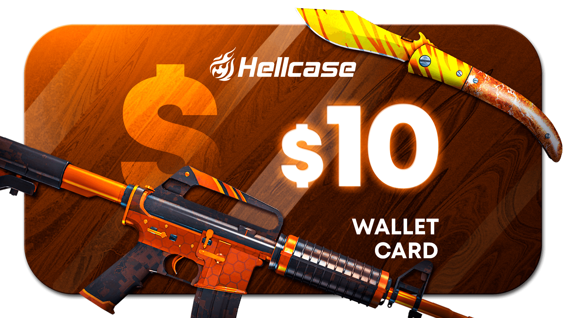 Hellcase.com 10 USD Wallet Card Code, 10.94$