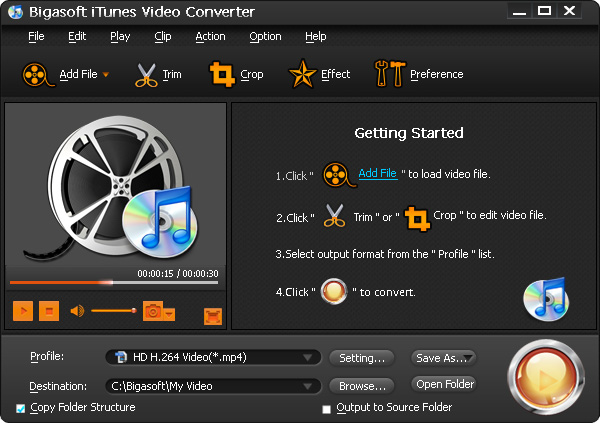 Bigasoft iTunes Video Converter PC CD Key, 5.03$