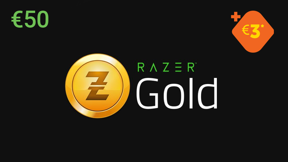 RAZER GOLD €50 + €3 BONUS EU, 56.49$