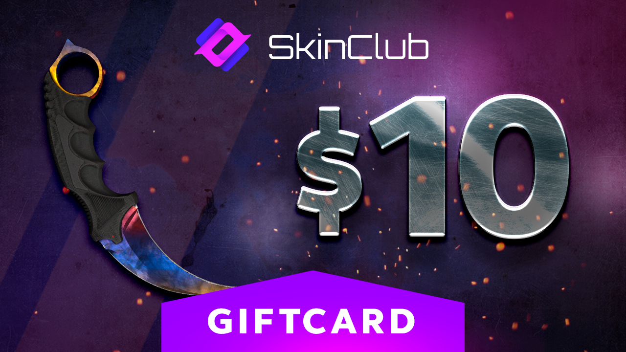 Skin.Club $10 Gift Card, 11.66$