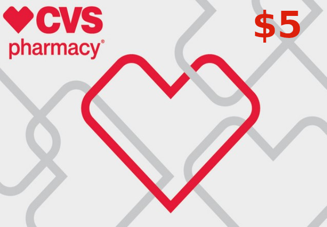 CVS Pharmacy $5 Gift Card US, 3.95$