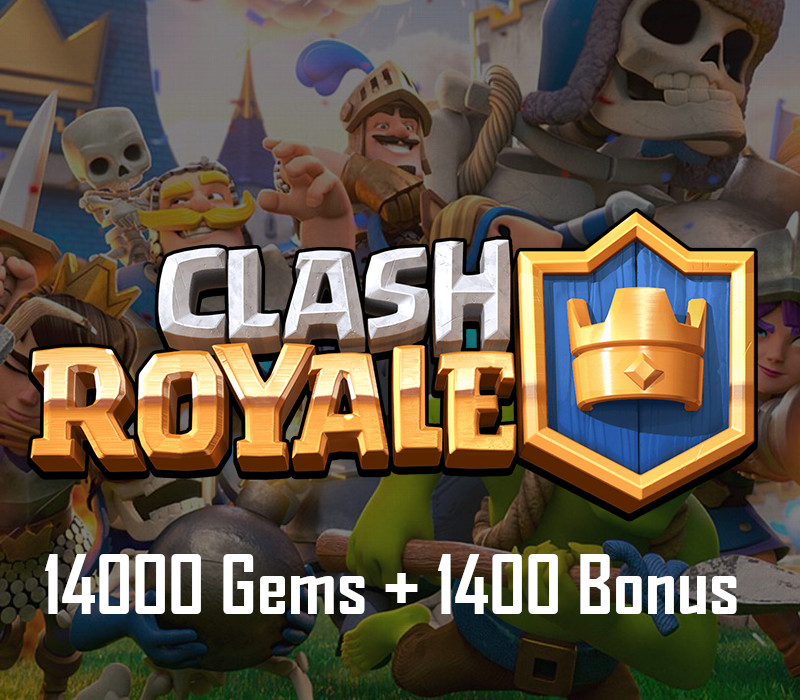 Clash Royale - 14000 Gems + 1400 Bonus Reidos Voucher, 116.1$